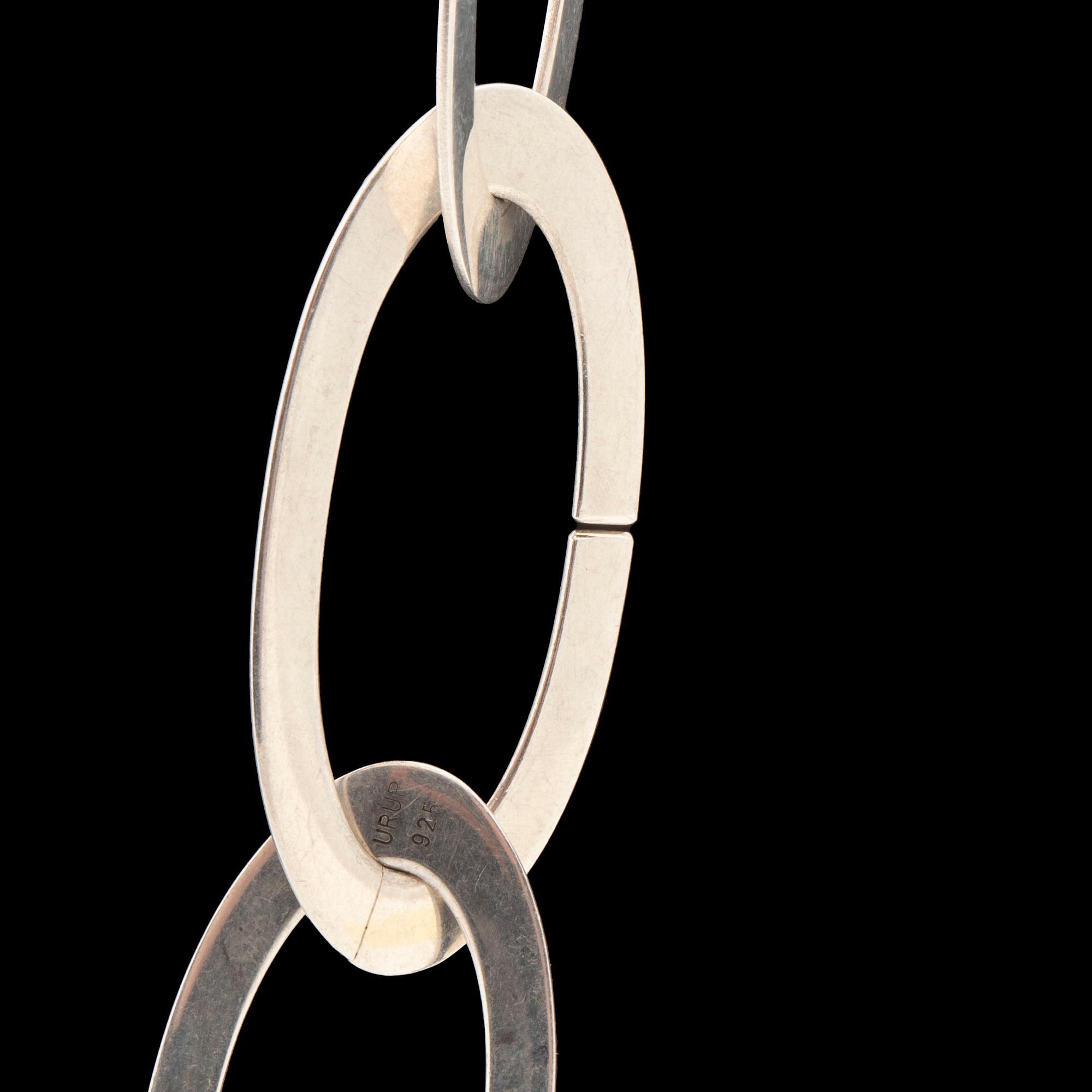 A Kristin Urup silver necklace later part of the 20th century.