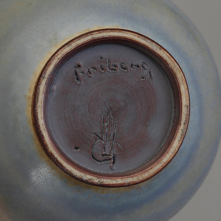 Berndt Friberg, a stoneware vase, Gustavsberg Studio, probably 1952.