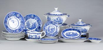 SERVIS, 36 delar, "Blått Landskap", porslin, design Reinhard Richter, Arabia.