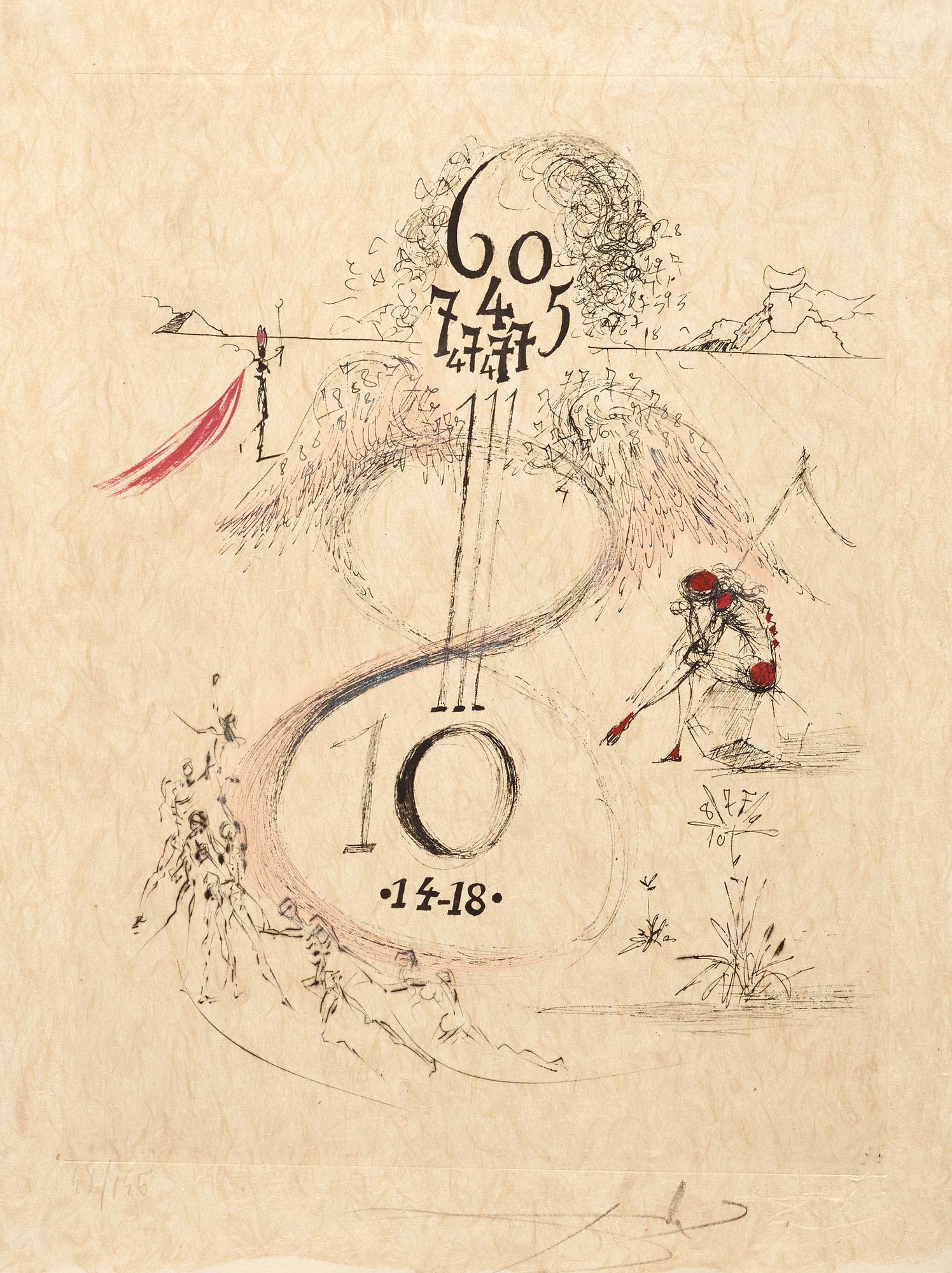 Salvador Dalí, "Poèmes secrets d'Apollinaire".