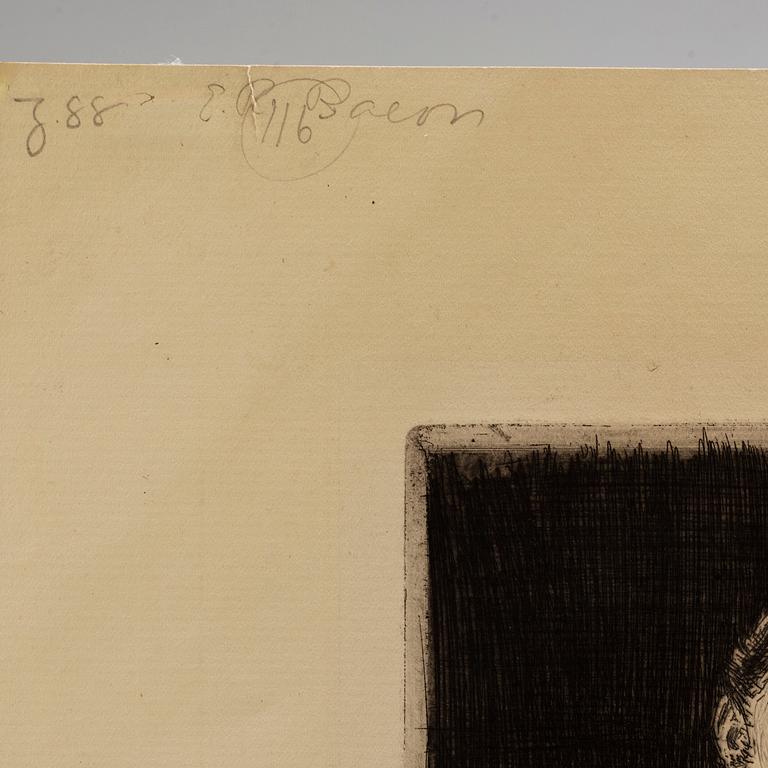 ANDERS ZORN, etching, 1897, I state of III, signed in pencil.