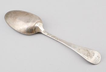 MATSKED, silver, Carl Beck, Stockholm 1723. Vikt ca 67 gram.