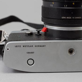 A chrome Leicaflex SL no nr  from 1284957 1971 with a black Elmarit-r  1:2.8 /135 lens no 2844073.