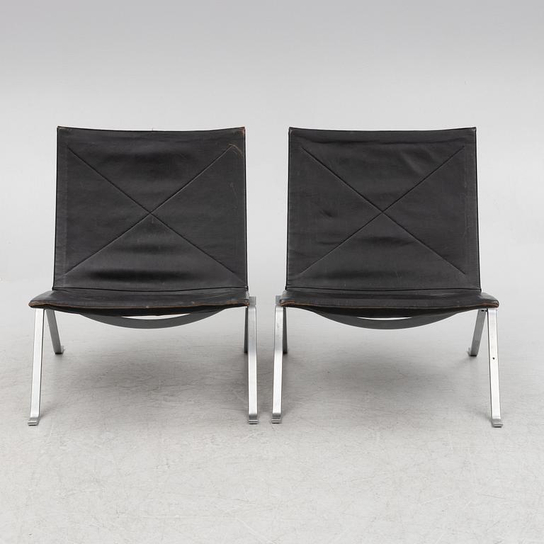Poul Kjaerholm, a pair of "PK22"lounge chairs, Kold Christensen, Denmark.
