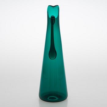 Nanny Still, a glass jug and 8 goblets, T/335, Riihimäen Lasi, Finland 1950s/60s.