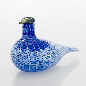 Oiva Toikka, a glass "Blue Bird", signed O. Toikka, Nuutajärvi.