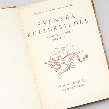 BÖCKER, 8 st (6+2), "Svenska Kulturbilder" och "Möbler och Heminredning", Sigurd Erixson och Sigurd Wallin.