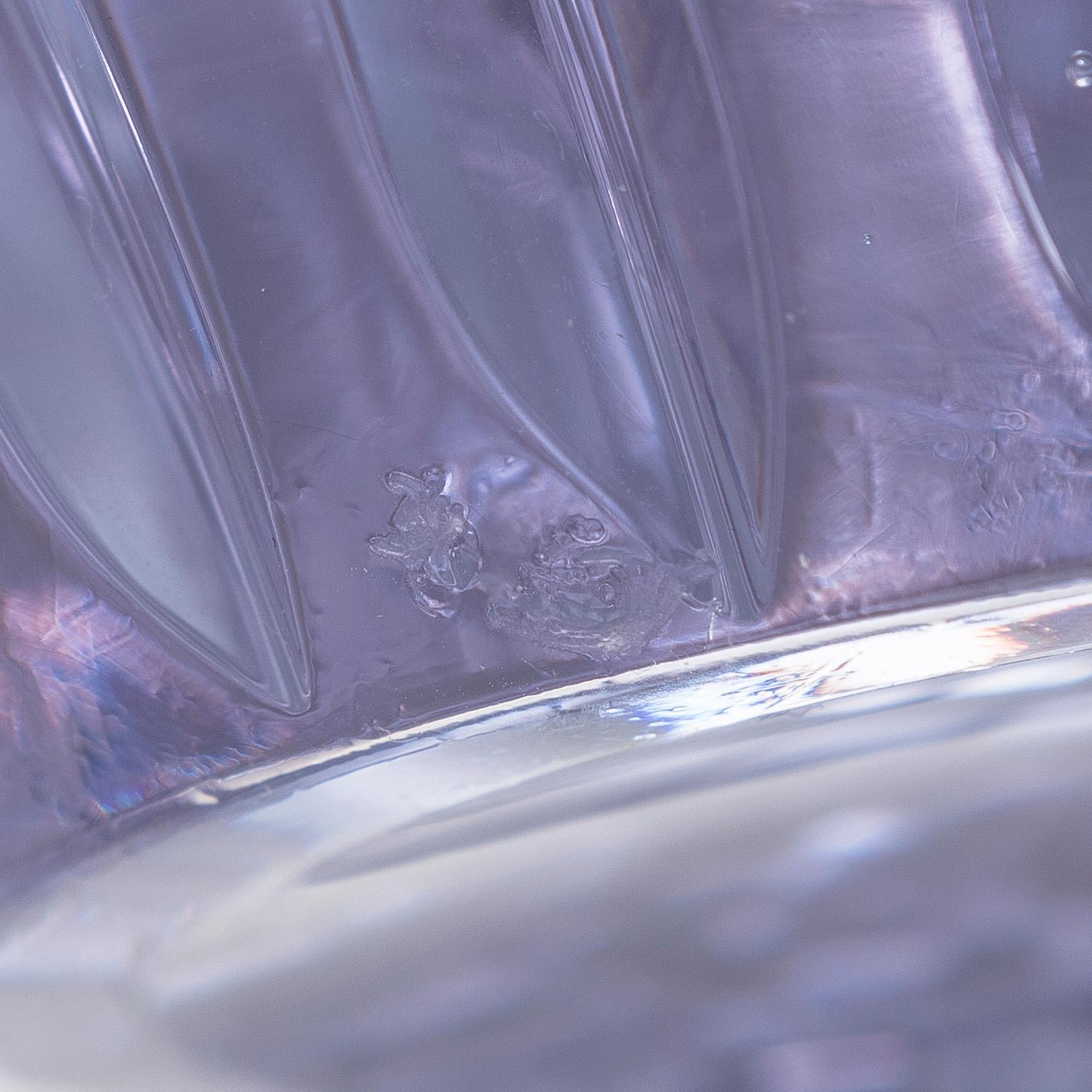 Aimo Okkolin, malja, "Terälehdet", signeerattu Aimo Okkolin Riihimäen Lasi oy.