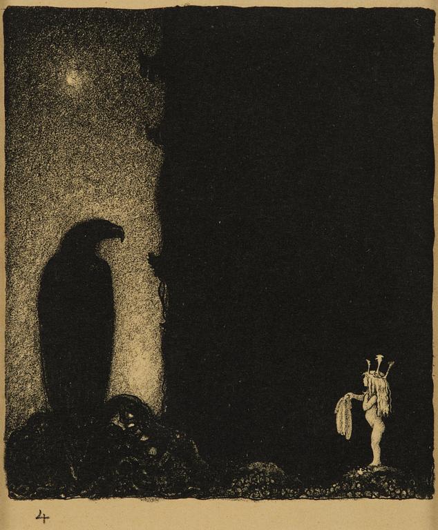 John Bauer, "Troll", de kompletta 10 osignerade litografierna ur sviten.