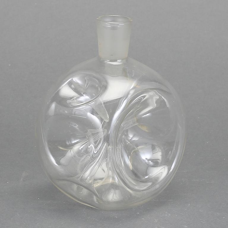 FLASKA, glas, möjligen design Vinicio Vianello, 1950-tal.
