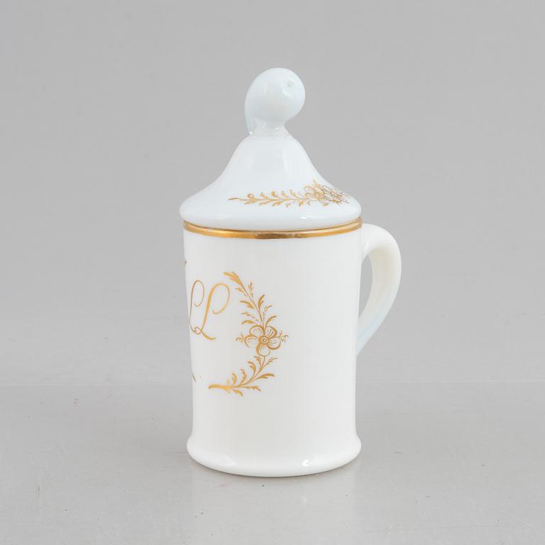 Stop med lock, flussglas. Möjligen Strömbäck, omkring år 1800.