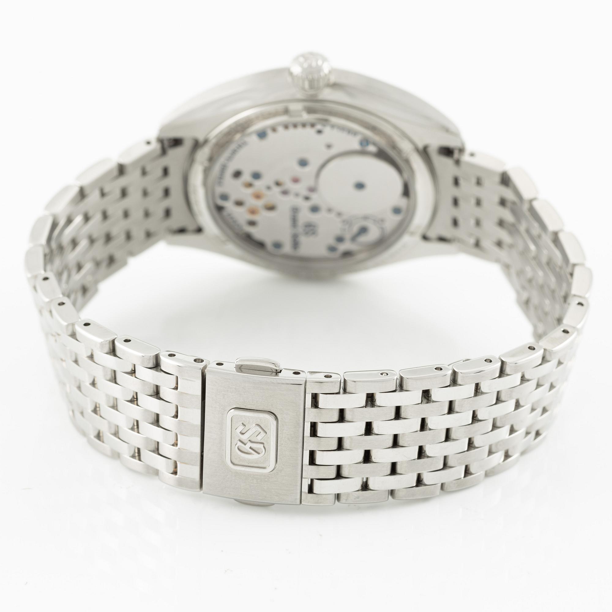 Grand Seiko, "White Omiwatari", wristwatch, 38.5 mm.