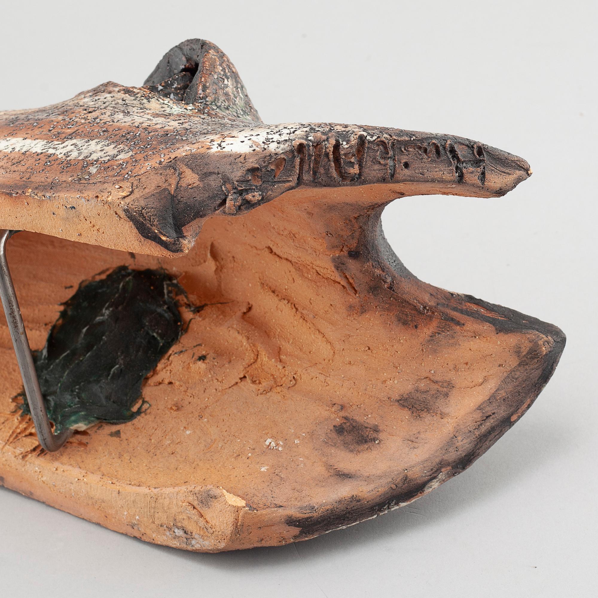 HENRIK ALLERT, skulptur, lergods, signerad.