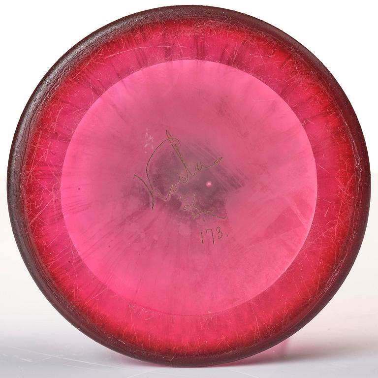 Karl Lindeberg, An Art Nouveau cameo glass vase, Kosta, model 173, circa 1900.