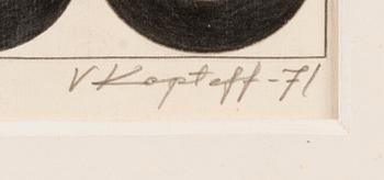 VLADIMIR KOPTEFF, pencil drawings, 3 pcs, signed and dated.