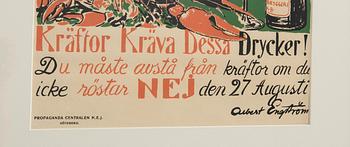 Albert Engström, "Nej! Kräftor kräva dessa drycker".