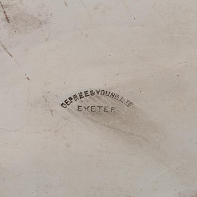 Thomas Bradbury & Sons Ltd, teservis, 3 delar, silver, Sheffield 1908-1910.
