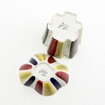 Skål och fat, "Kaskad", AB Lidköpings Porslinsfabrik, 1900-talets andra hälft.