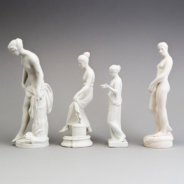 FOUR PARIAN FIGURES, Gustafsberg and Eneret, ca 1900.