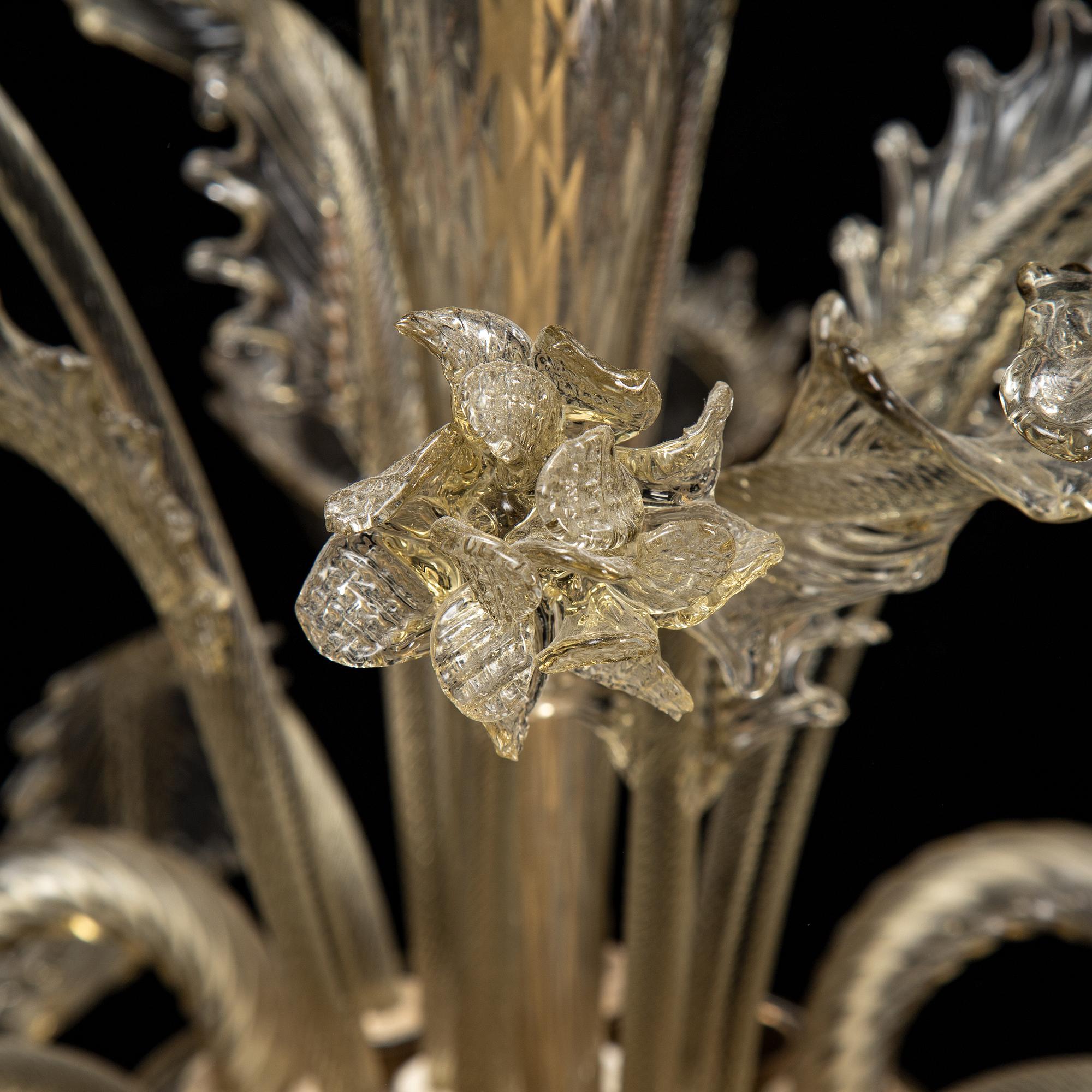 A Venetian style glass chandelier, propbaly Murano, mid 20th Century.