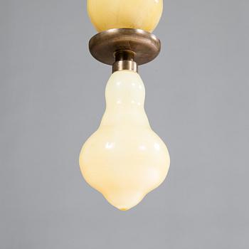 Paavo Tynell & Gunnel Nyman, A 1930s glass pendant light, Taito, Finland.