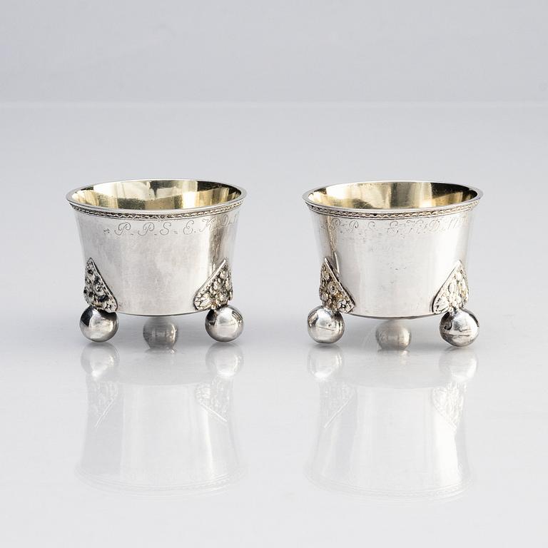 A pair of Swedish silver cups, Abraham Gentzen the younger, Landskrona 1796.