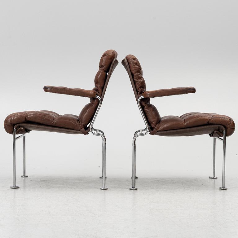 Bruno Mathsson, a pair of 'Birgitta' armchairs, Dux, Sweden,