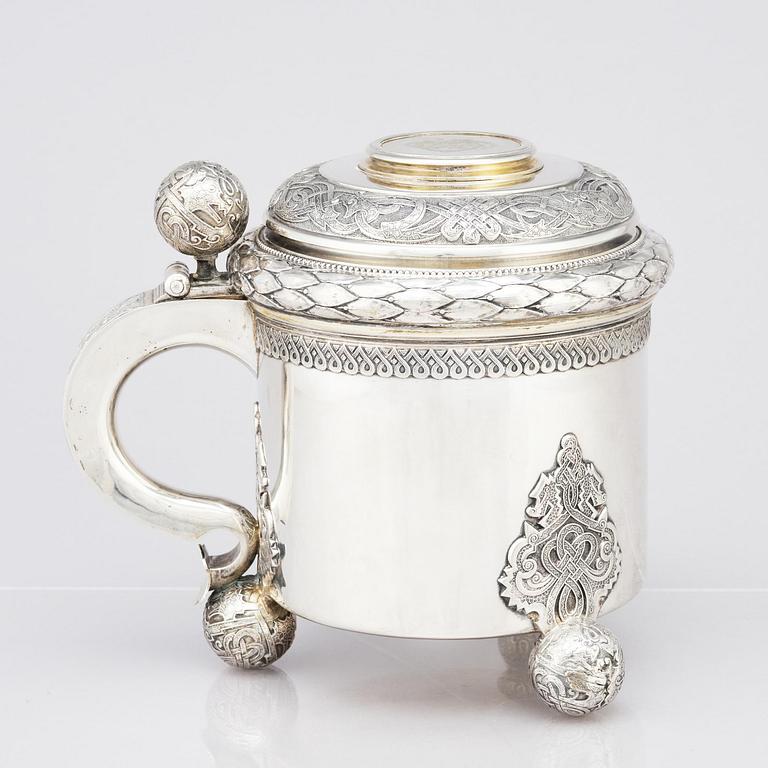 A Swedish silver tankard, mark of K. Anderson, Stockholm, 1908.