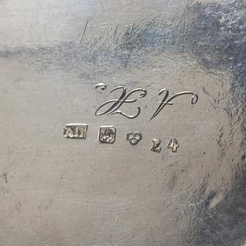 Anton Jacob Jörgensson, dosor, ett par, silver, Ystad 1841.
