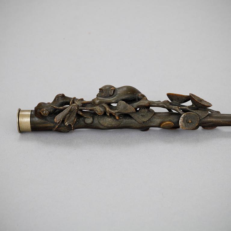 OPIUMPIPA, troligen horn, Kina 17/1800-tal.