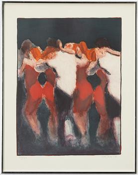 Peter Dahl, 'Wine, women and men', six colour lithographs.