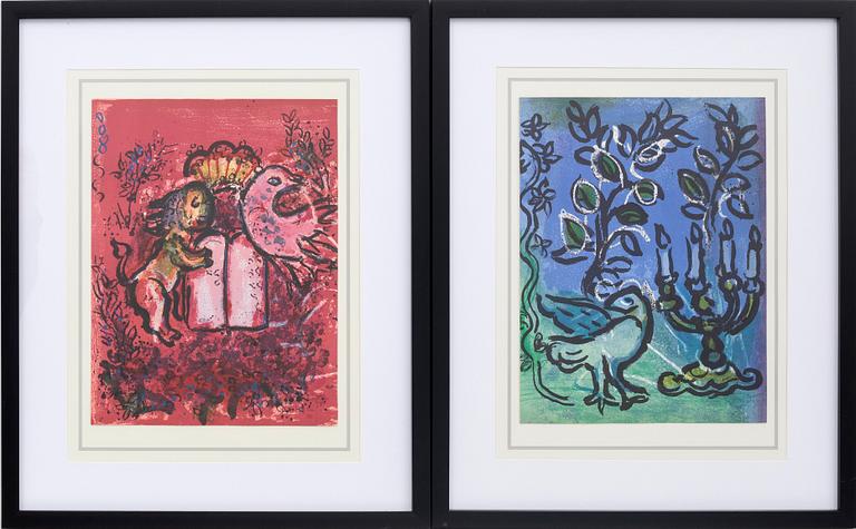 Marc Chagall, Jerusalem windows, two pieces.