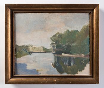 Ivan Aguéli, "Från stranden av Loire, motiv från Azay-le-Rideau" (From the banks of the river Loire, scene from Azay-le-Rideau).