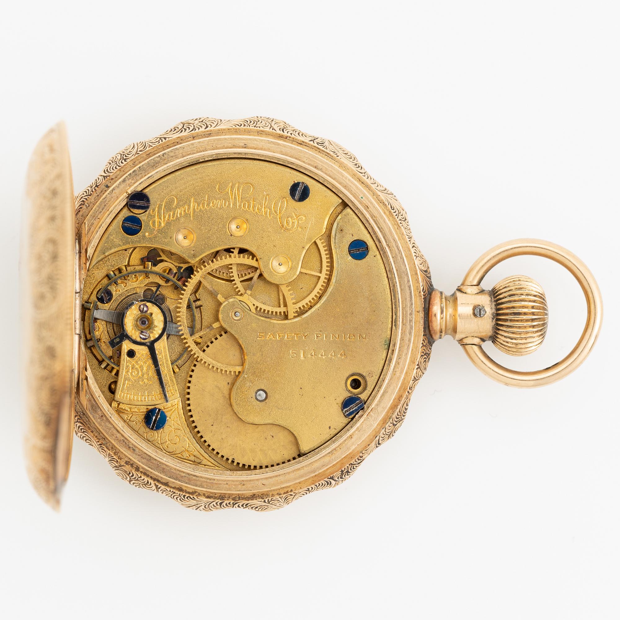 Hampden Watch Co, pocket watch, 41 mm.