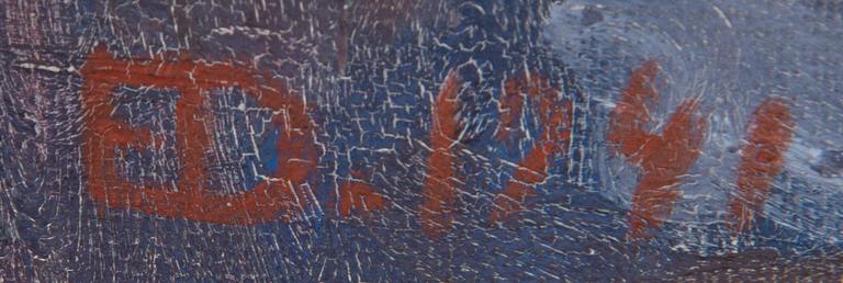 Emil Edvard Danielsson, oil on canvas, signed and dated -41.