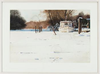 STANISLAW ZOLADZ, watercolor, signed och dated -91.