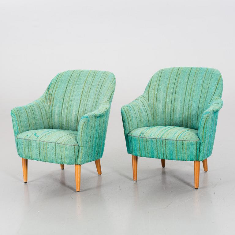 CARL MALMSTEN, fåtöljer ett par "Samspel" 1900-talets andra hälft.