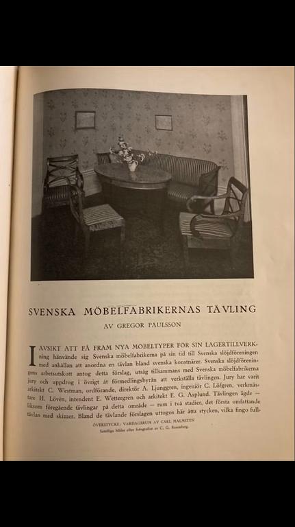 Carl Malmsten, a Swedish Grace sofa, Svenska Möbelfabrikerna, Bodafors, 1920s.