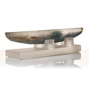 Bertil Vallien, a unique sand cast glass sculpture, Kosta Boda, Sweden.