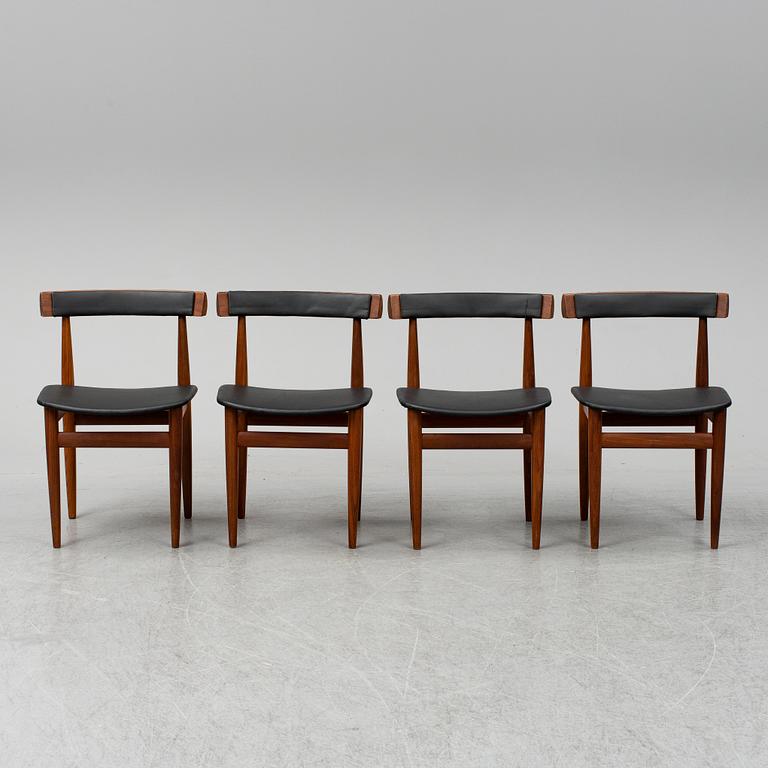 HANS OLSEN, a five-piece teak fining suite from Frem Røjle, Denmark, 1950's/60's.