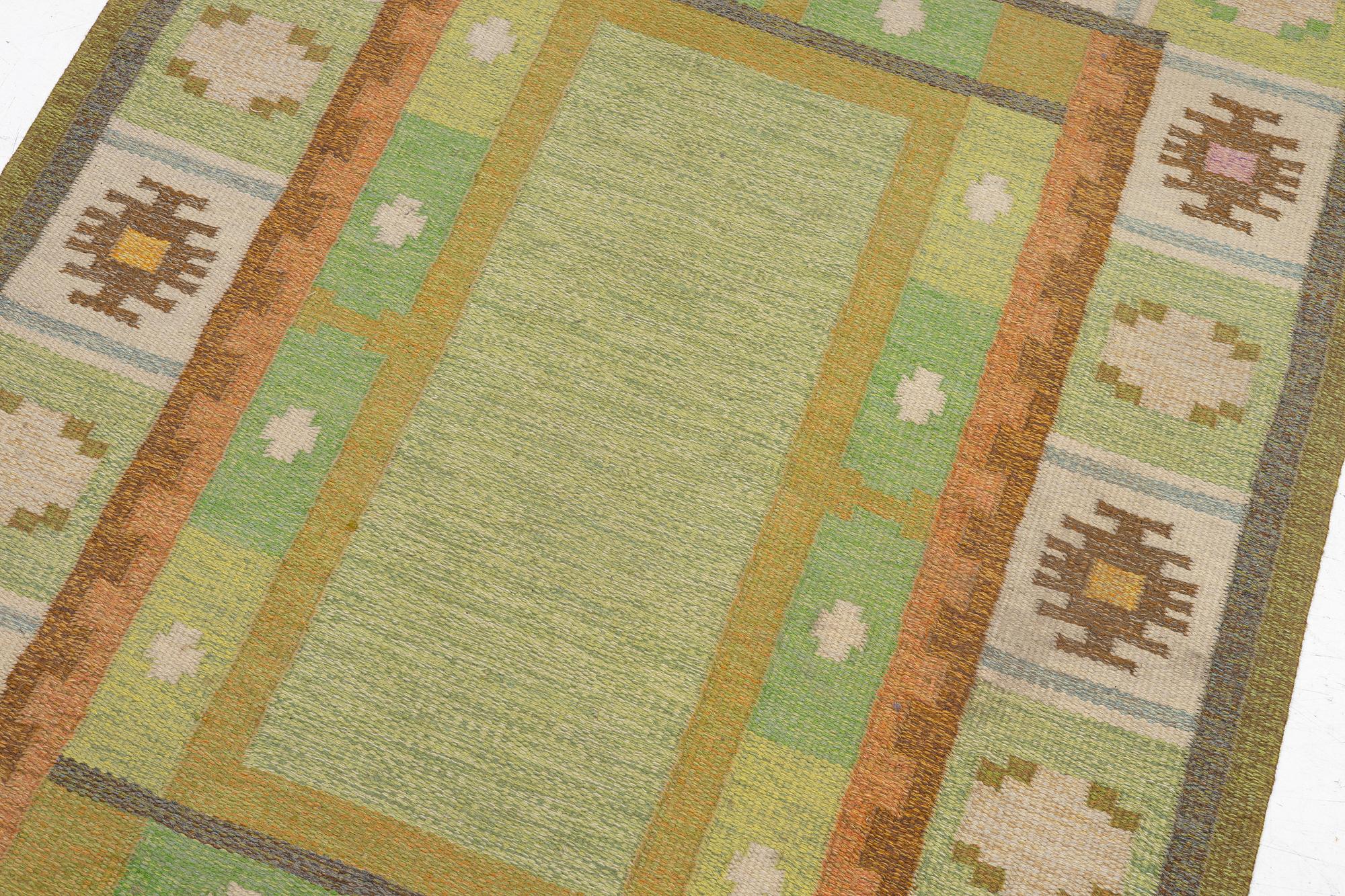 Ingegerd Silow, matta, röllakan, signerad IS, ca 200 x 137 cm.