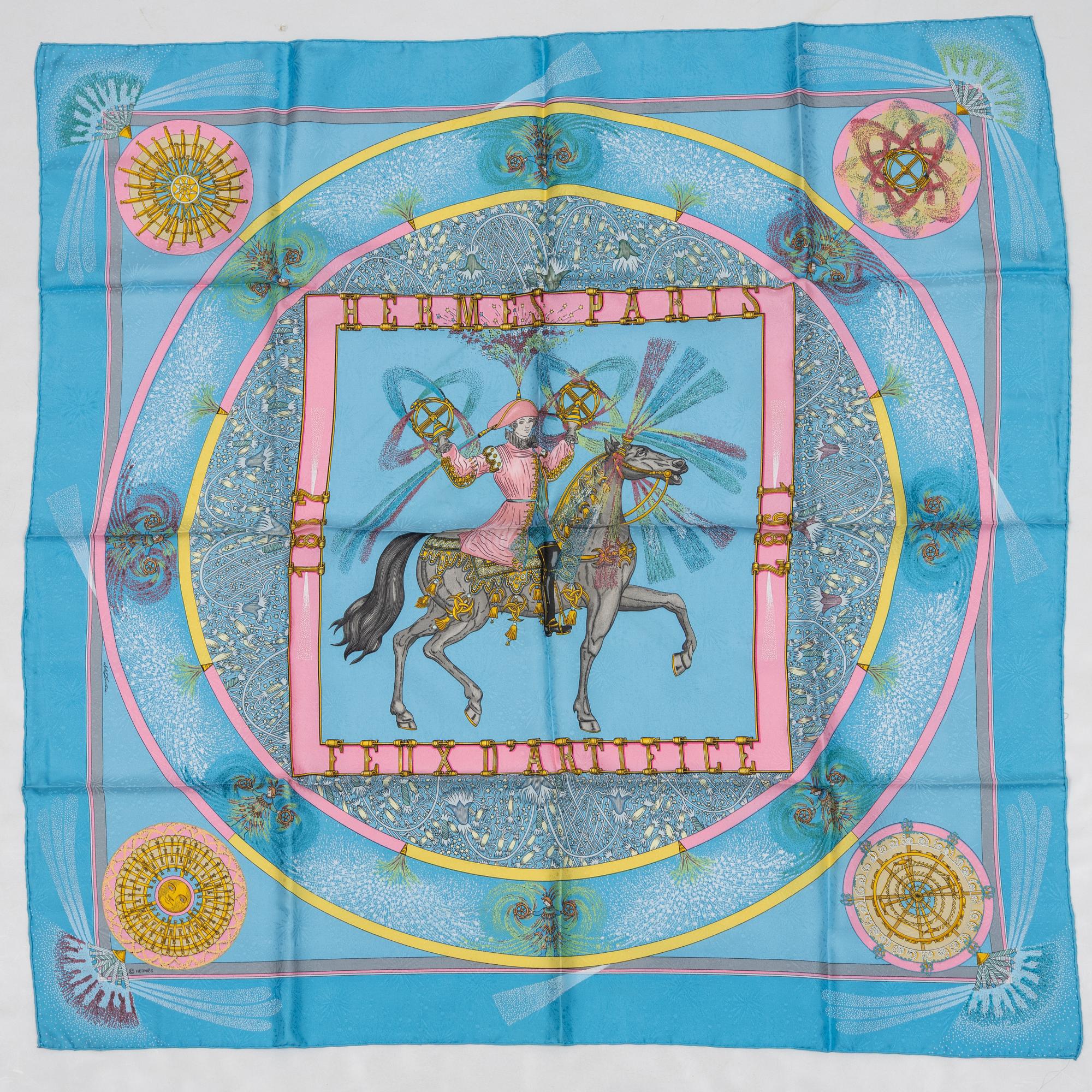 Hermès, scarf, "Feux d'Artifice".