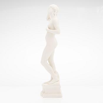 Per Hasselberg, efter, skulptur, "Snöklockan", Gustavsberg 1904.