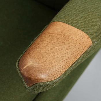 Hans J. Wegner, a "Papa bear" easy chair by AP-stolen and ottoman by Getama, Denmark 1950-60's.