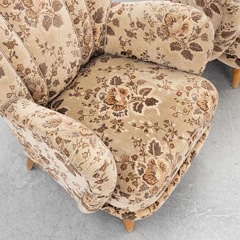 Fåtöljer, ett par, Swedish modern, 1940/50-tal.