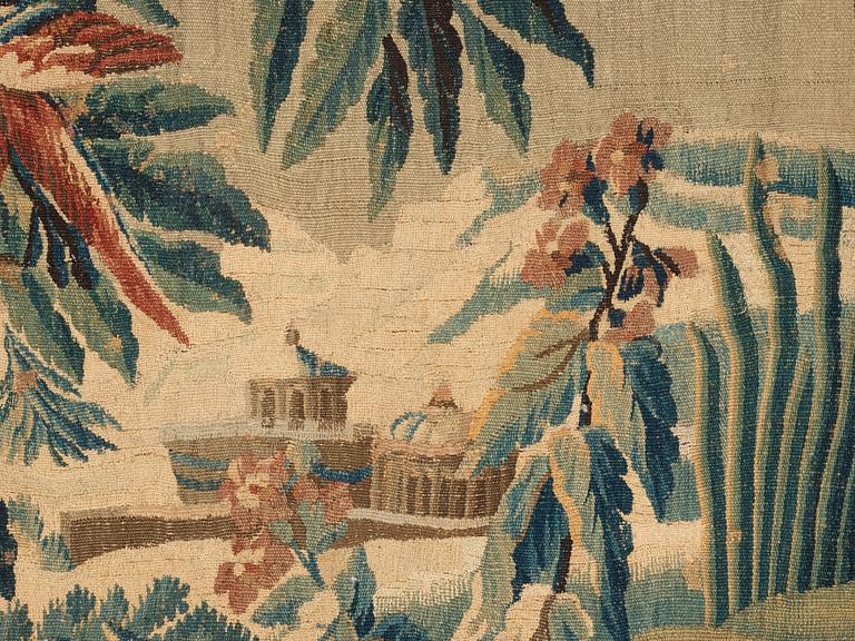 A TAPESTRY. Tapestry weave. "Verdure". 270 x 185 cm. Flanders around 1700.