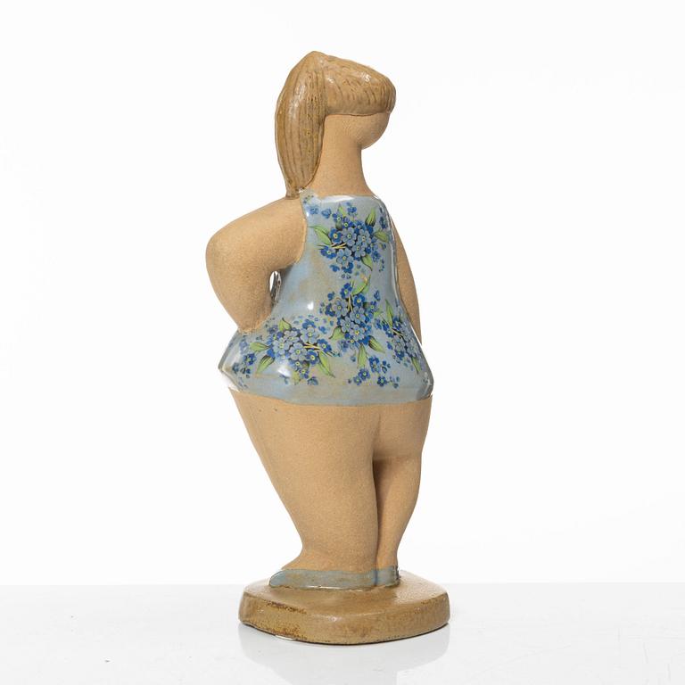 Lisa Larson, figurin, stengods, "Dora", ur serien "ABC-flickor", Gustavsberg.