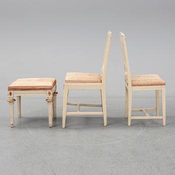 STOLAR 2 st, 1800-talets början och TABURETT, 1900-talets början.
