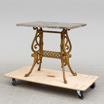 A late 19th century garden table.