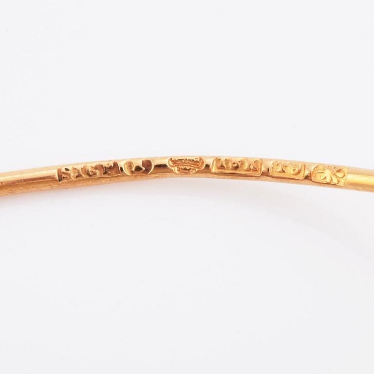 Sigurd Persson, ett par örhängen 18K guld, Stockholm 1969.